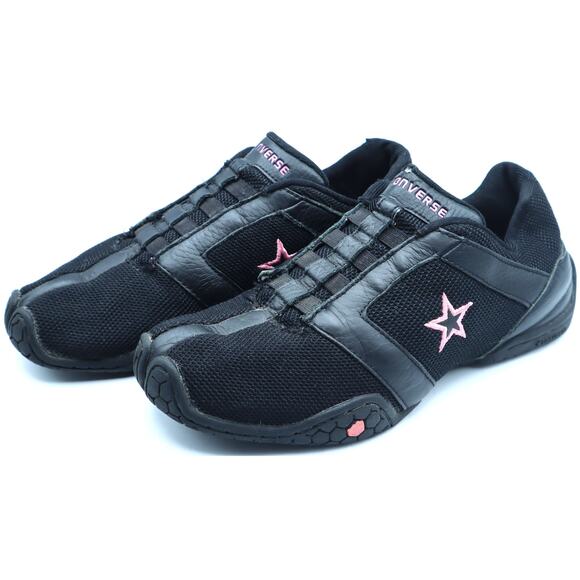Converse Black Pink Star Slip on Sneaker Walking Running Shoes Womens 7 Driving - Picture 3 of 7